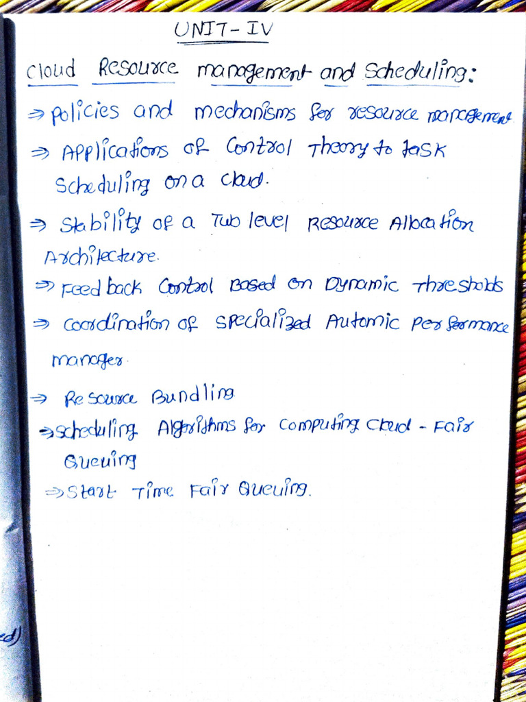 Cloud Resource Management Strategies | PDF