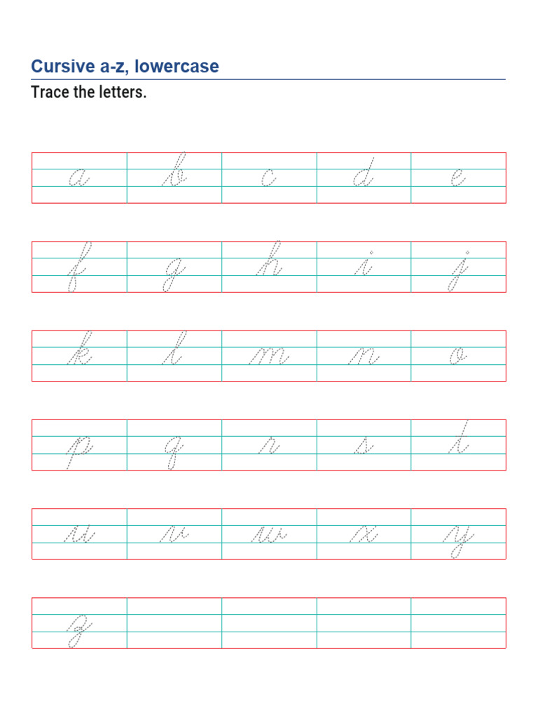 Cursive Writing | PDF