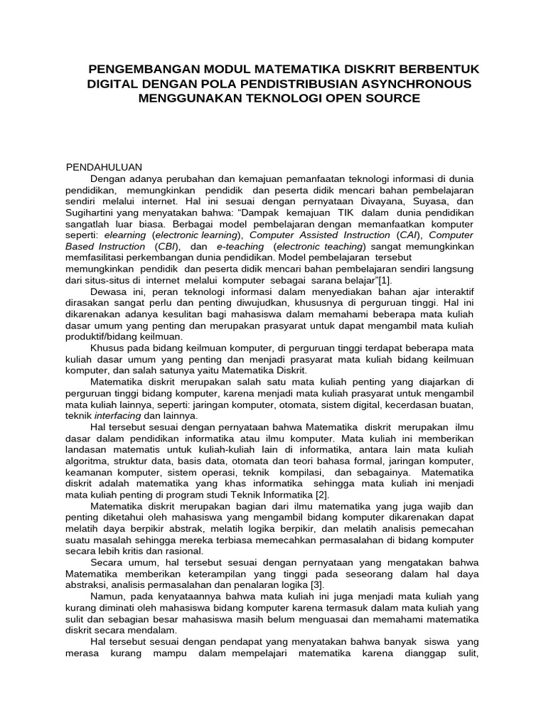 E-Modul Matematika Diskrit | PDF