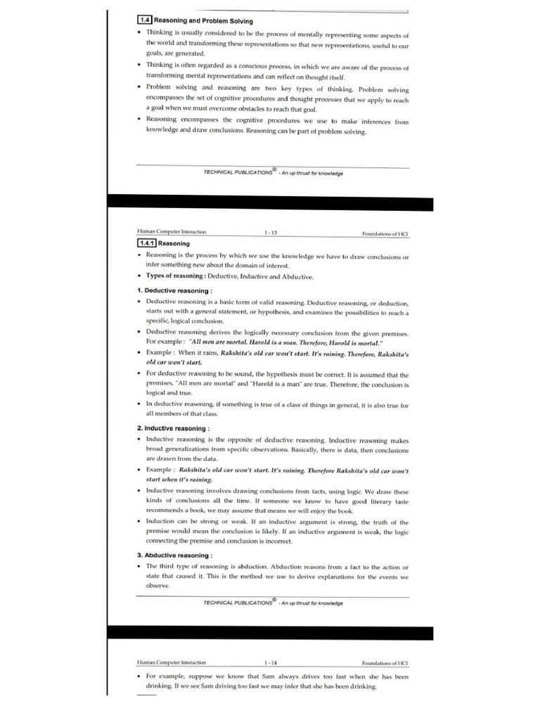 Reasoning and Problem Solving | PDF