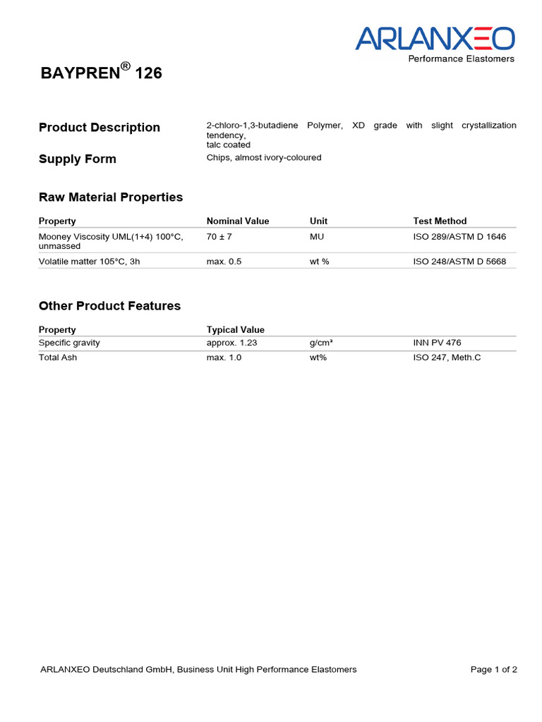 Baypren 126 M 70 9 | PDF