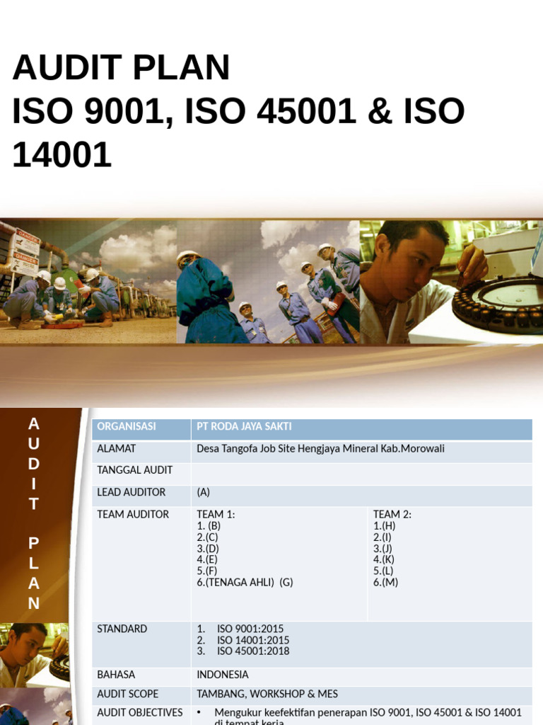 Plan Audit ISO 9001, ISO 45001 & ISO 14001 | PDF | Risk | Safety