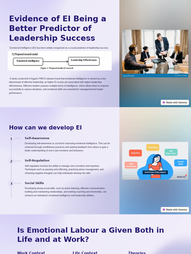 Evidence of EI Being a Better Predictor of Leadership Success | PDF ...