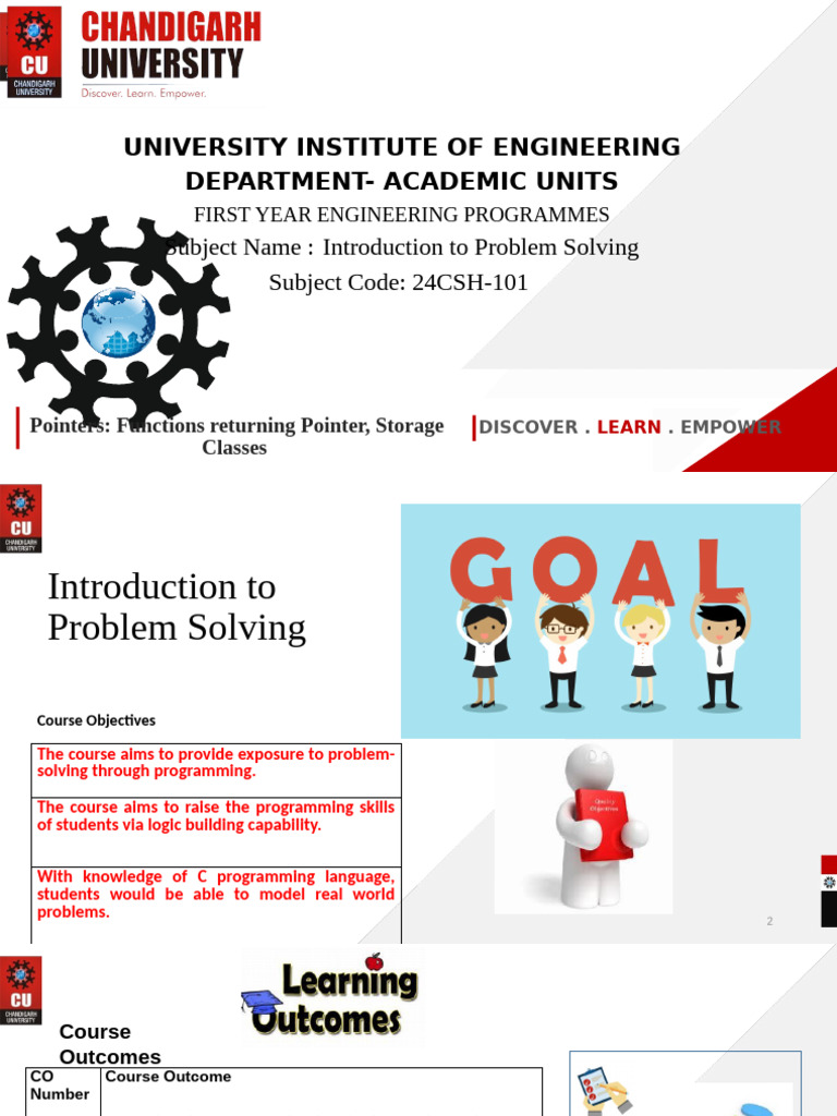 Lecture 3.1.3 Pointer and Array, Pointer and Function | PDF | Pointer ...