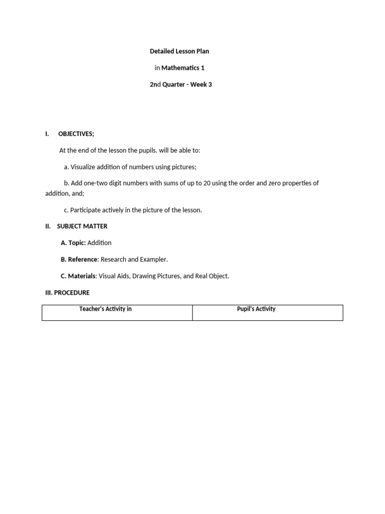 Mathematics Lesson Plan: Addition Activities | PDF | Giant Panda | Balloon