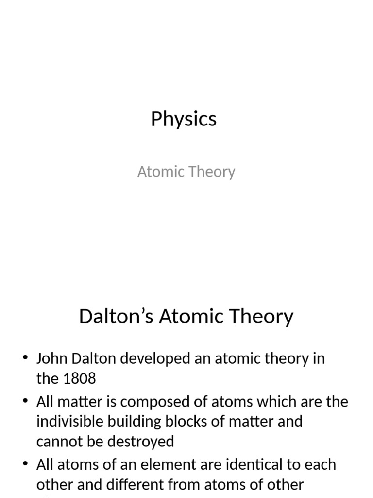 Understanding Atomic Theory and Structure | PDF | Atoms | Atomic Nucleus