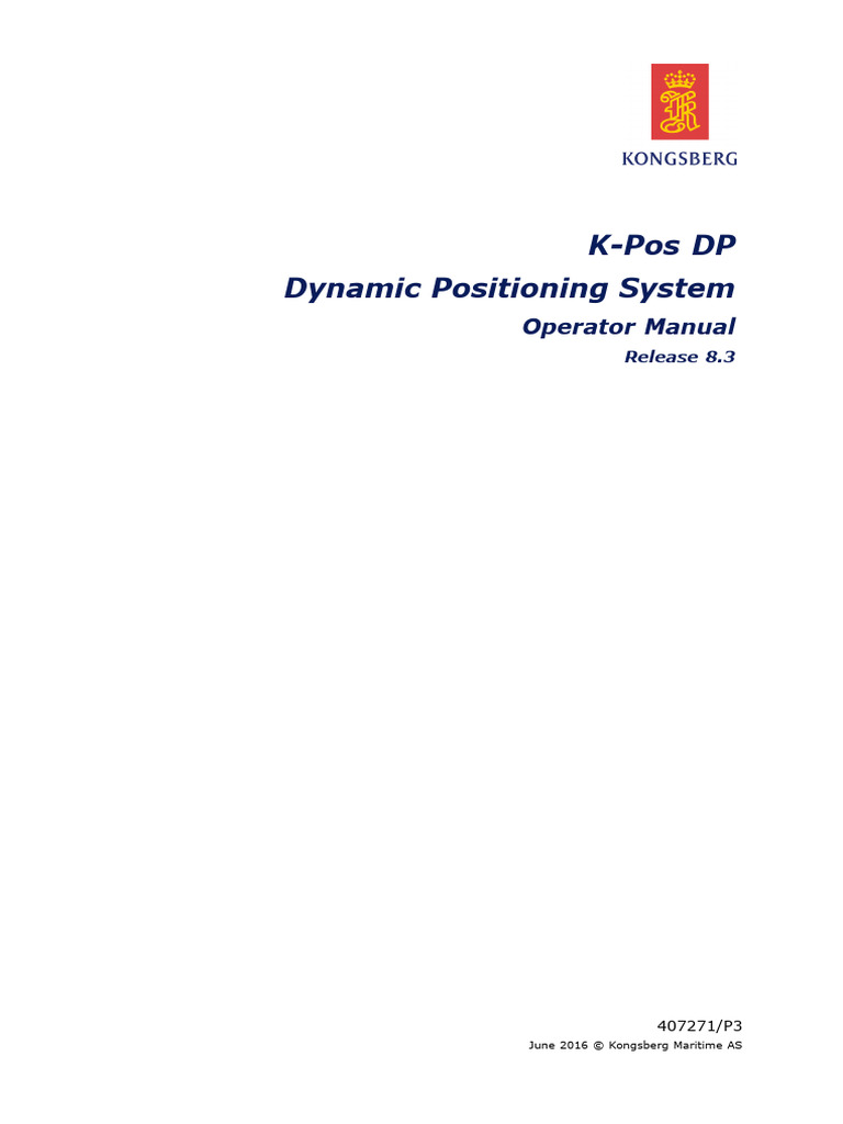 PUB - K-Pos DP - Operator Manual | PDF | Kalman Filter