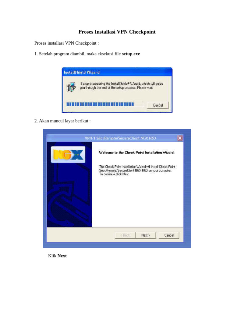 Instalasi VPN Checkpoint Lengkap | PDF