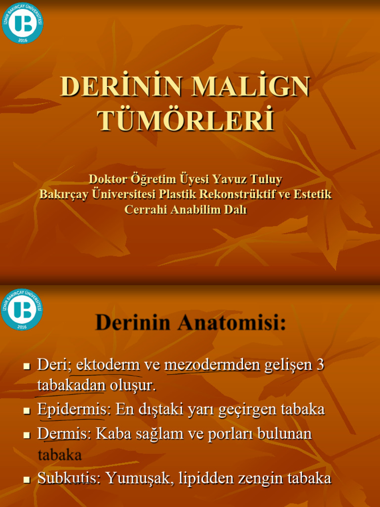 Derinin Malign Tumorleri | PDF