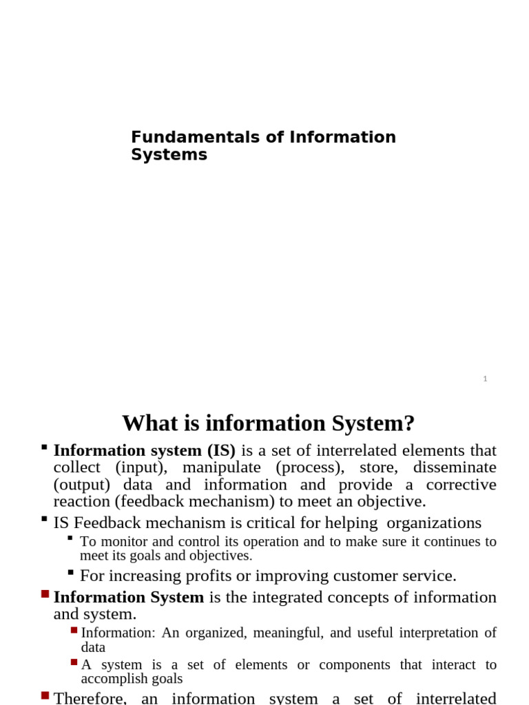 Understanding Information Systems Basics | PDF | Information | System