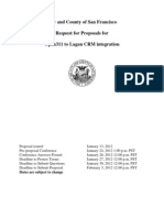 City and County of San Francisco Request For Proposals For Open311 To Lagan CRM Integration