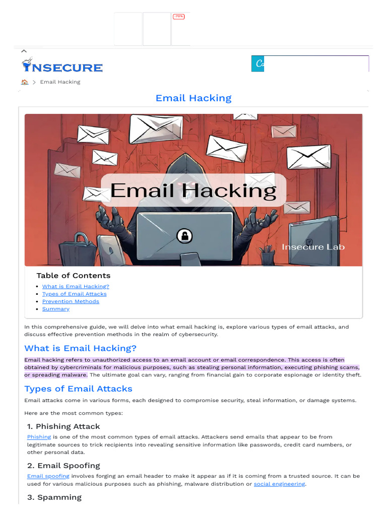 Curated visual reference: Visual Reference: Understanding Email Hacking Threats Pdf Cybercrime