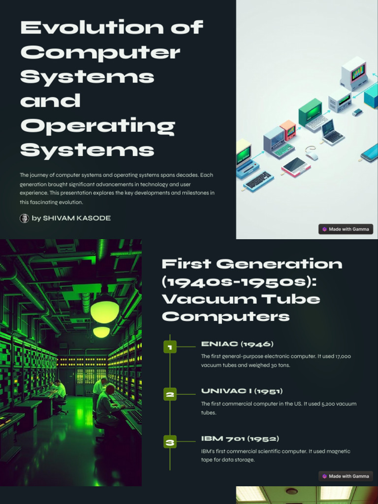 Evolution of Computer Systems and Operating Systems | PDF | Graphical ...