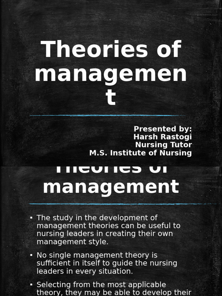 Theoriesofmanagement 201021084214 | PDF | Motivation | Motivational