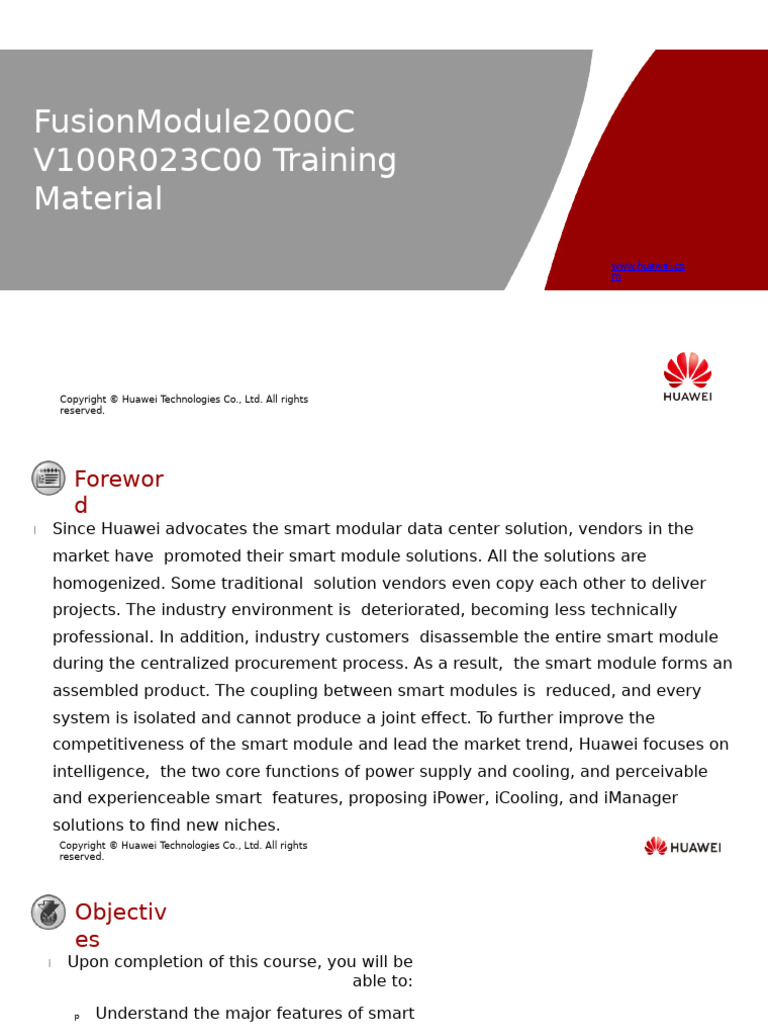 Huawei FusionModule2000C Overview | PDF | Power Supply | Data Center