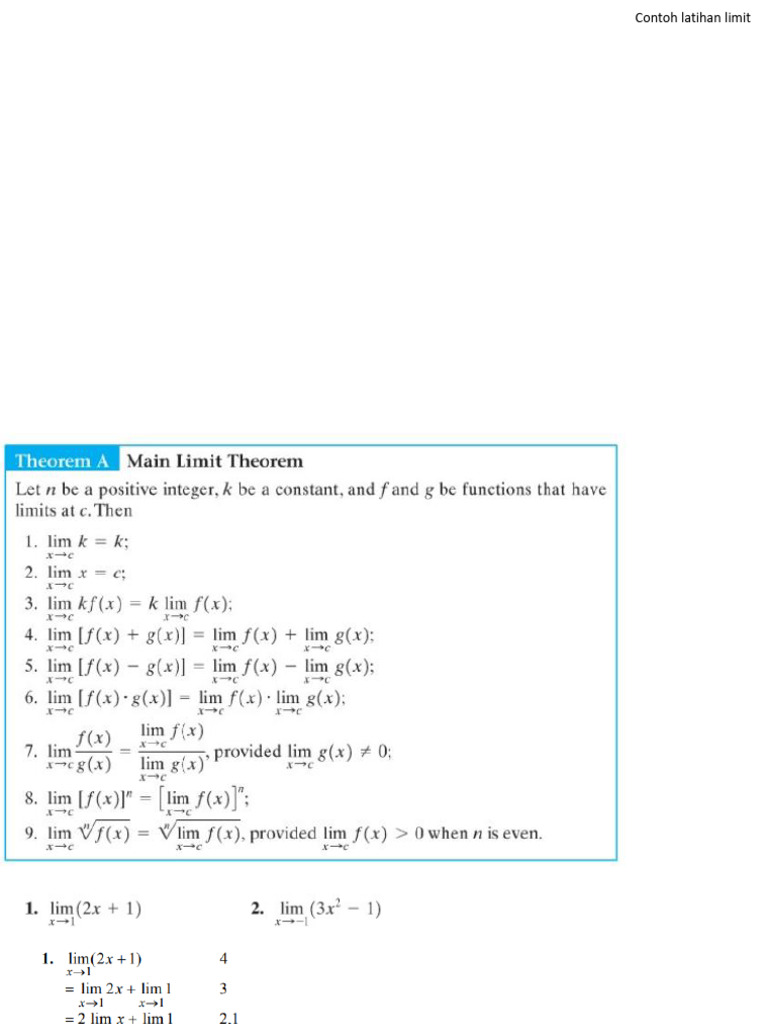 Materi Latihan Limit Pdf