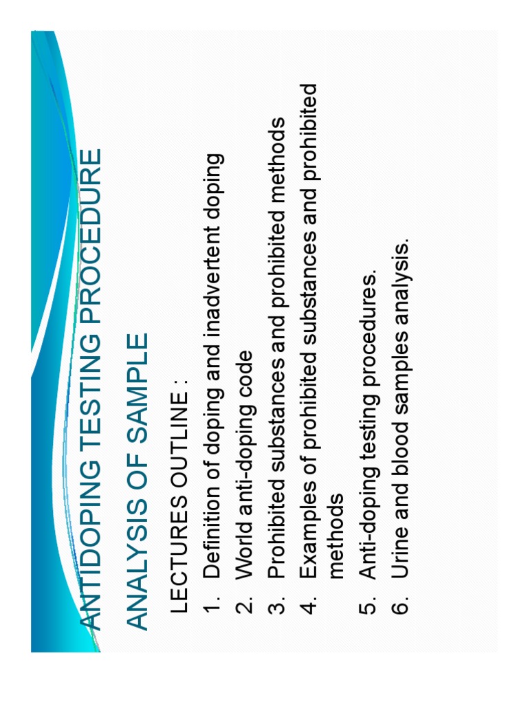 Anti-Doping Testing Procedures Explained | PDF | Doping In Sport | Gas ...