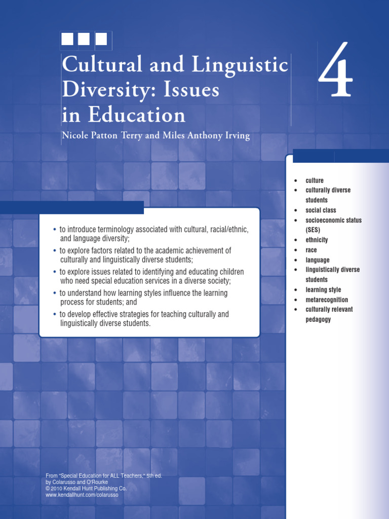 Cultural and Linguistical | PDF | Learning Styles | National Assessment ...