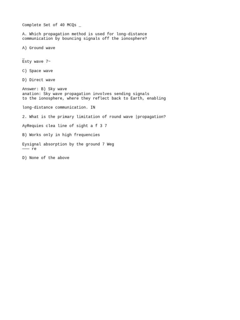 JKP TELECOM Mock Test 40-40 | PDF | Modulation | Frequency Modulation