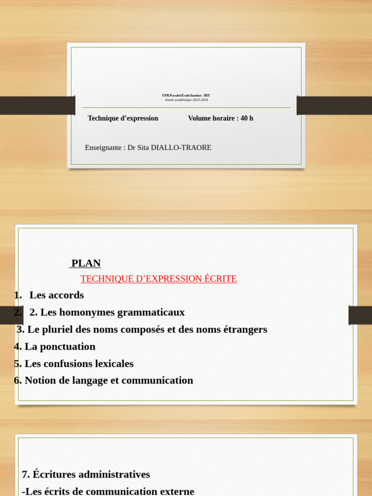 Techniques d'Expression Écrite et Orale | PDF | Adverbe | la communication