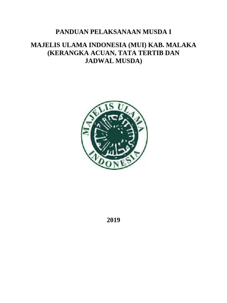 Anduan Pelaksanaan Musda I Majelis Ulama Indonesia Kab | PDF