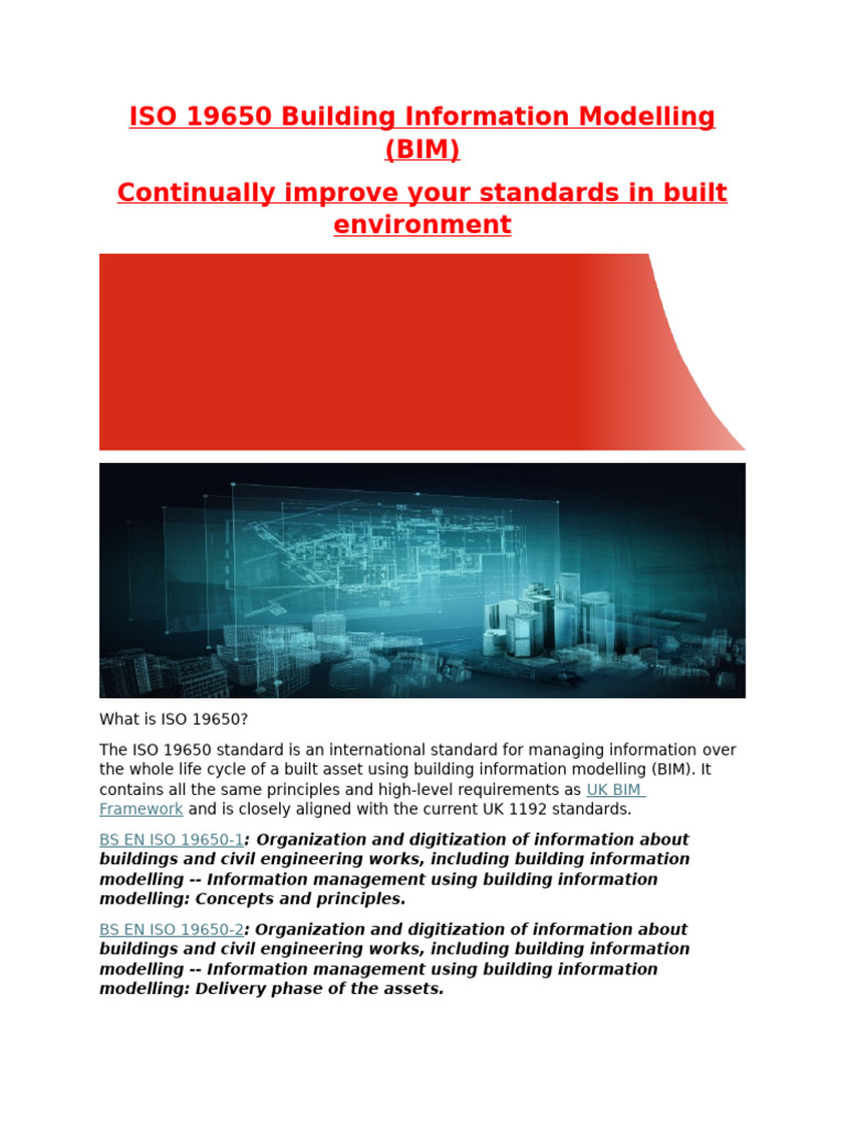 ISO 19650 Overview for BIM Management | PDF