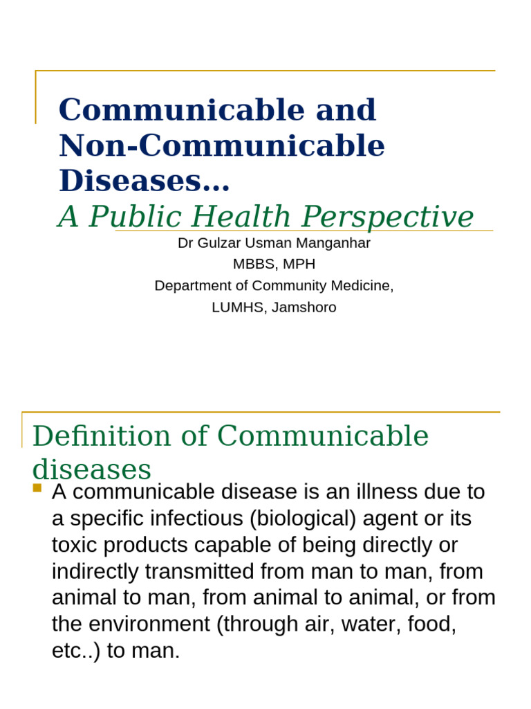 Communicable vs Non-Communicable Diseases | PDF | Diabetes | Obesity