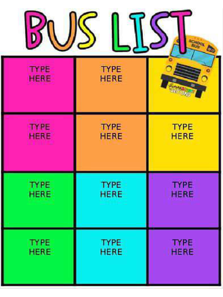 Sample of Bus List | PDF