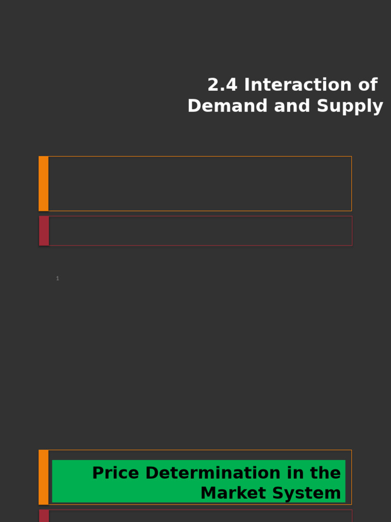 Demand and Supply Interaction Explained | PDF | Economic Equilibrium ...