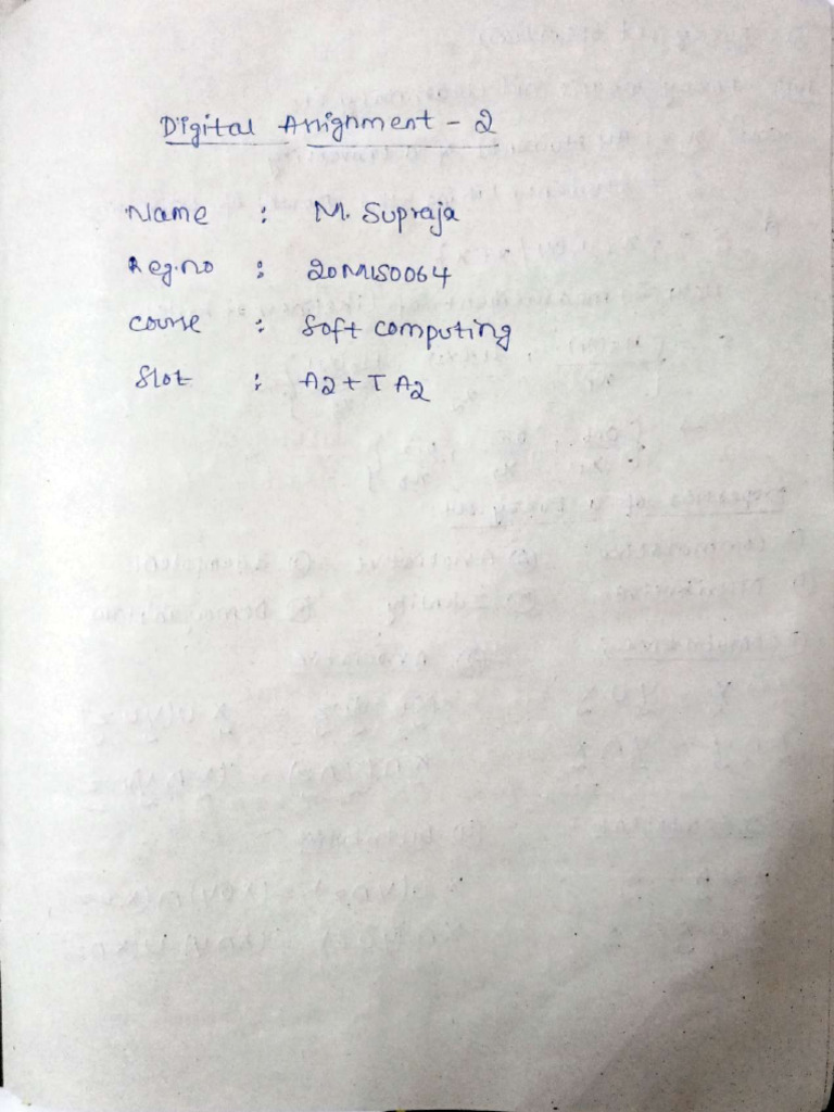 Soft Computing Da 2 - Compressed | PDF
