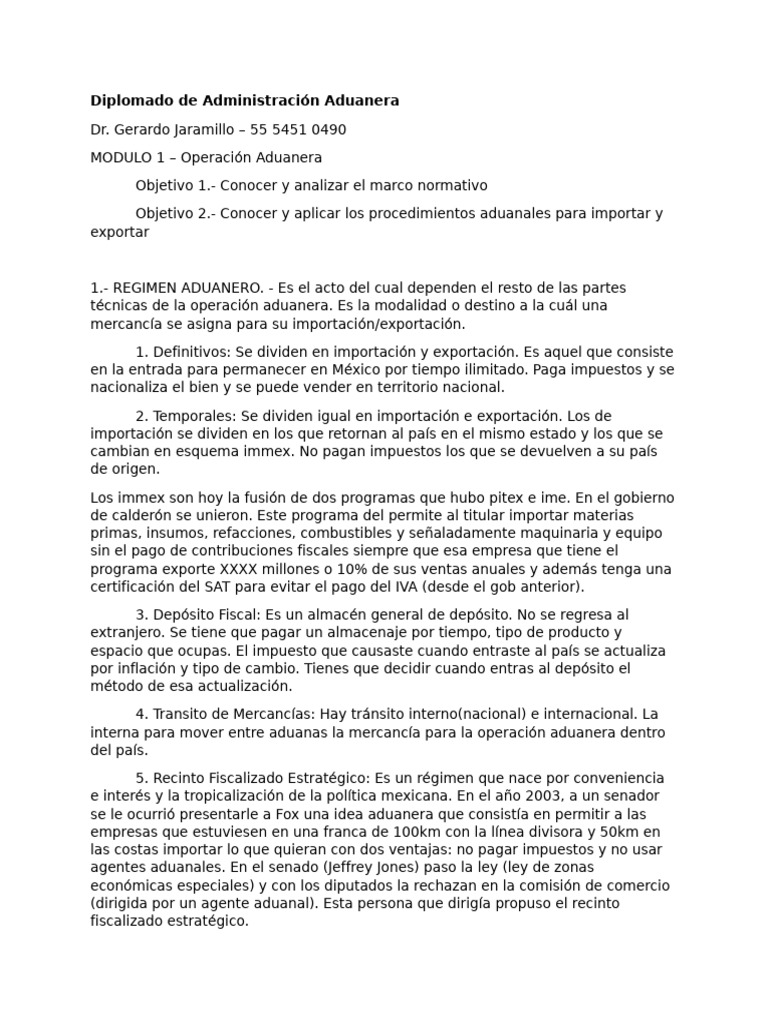 Modulo 1 4 Sesión Adm Aduanera Pdf Aduana Comercio