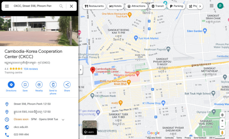 Cambodia Korea Cooperation Center Ckcc Google Maps Pdf