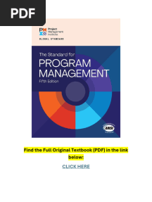 The Standard for Program Management - 5th Edition PDF