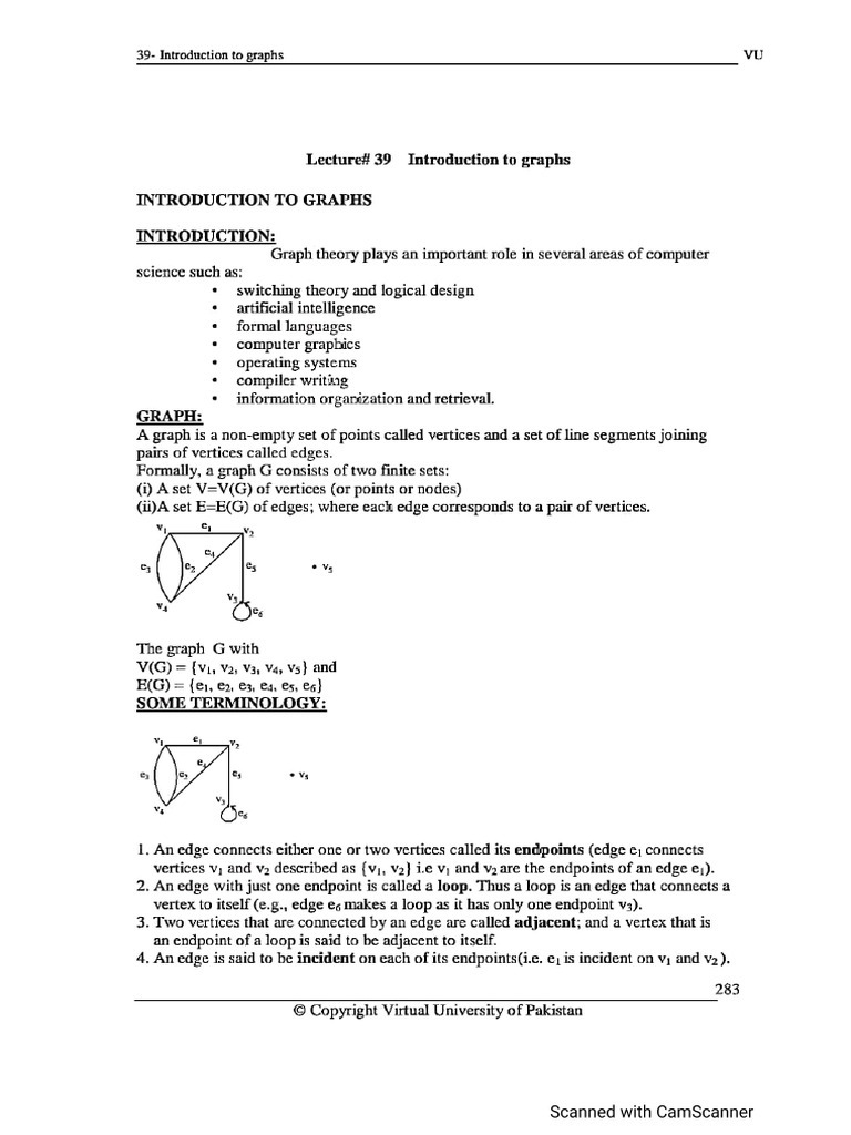 Lectures 1 to 4 graph theory | PDF