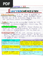 Electrochemistry Notes PDF | PDF