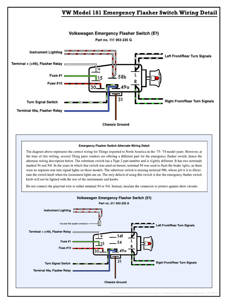 181 Emergency Flasher Wiring | PDF