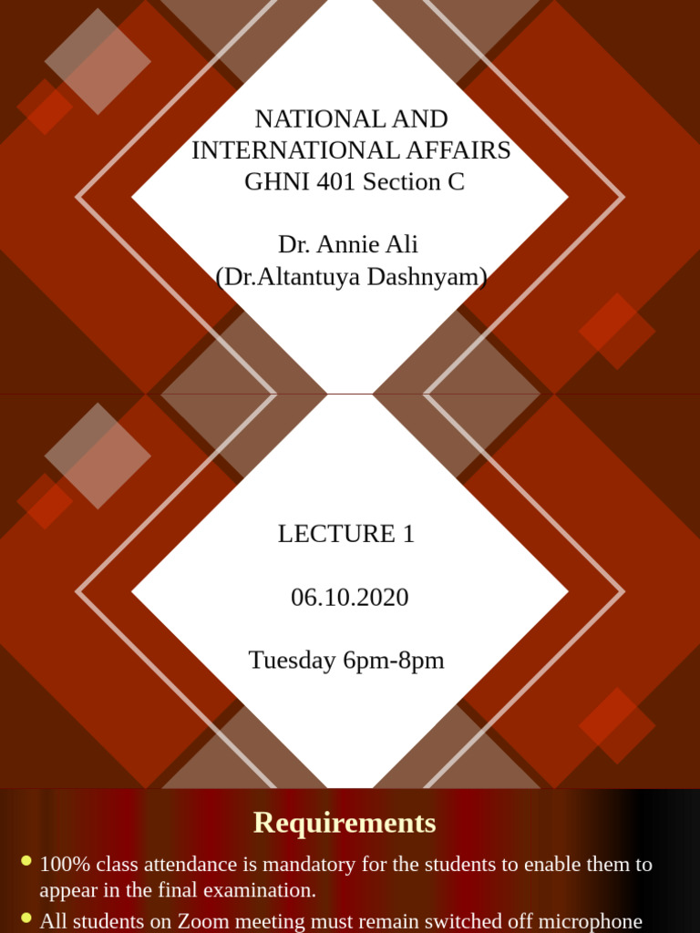 Lecture 1 | PDF | International Relations | Liberalism
