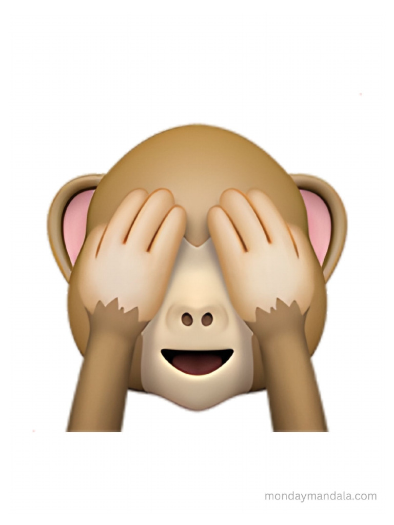 Printable See No Evil Monkey Emoji | PDF