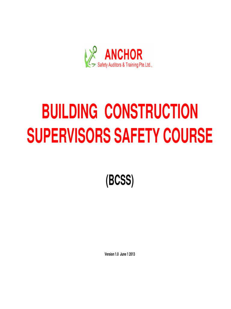 BCSS Course | PDF | Occupational Safety And Health | Safety