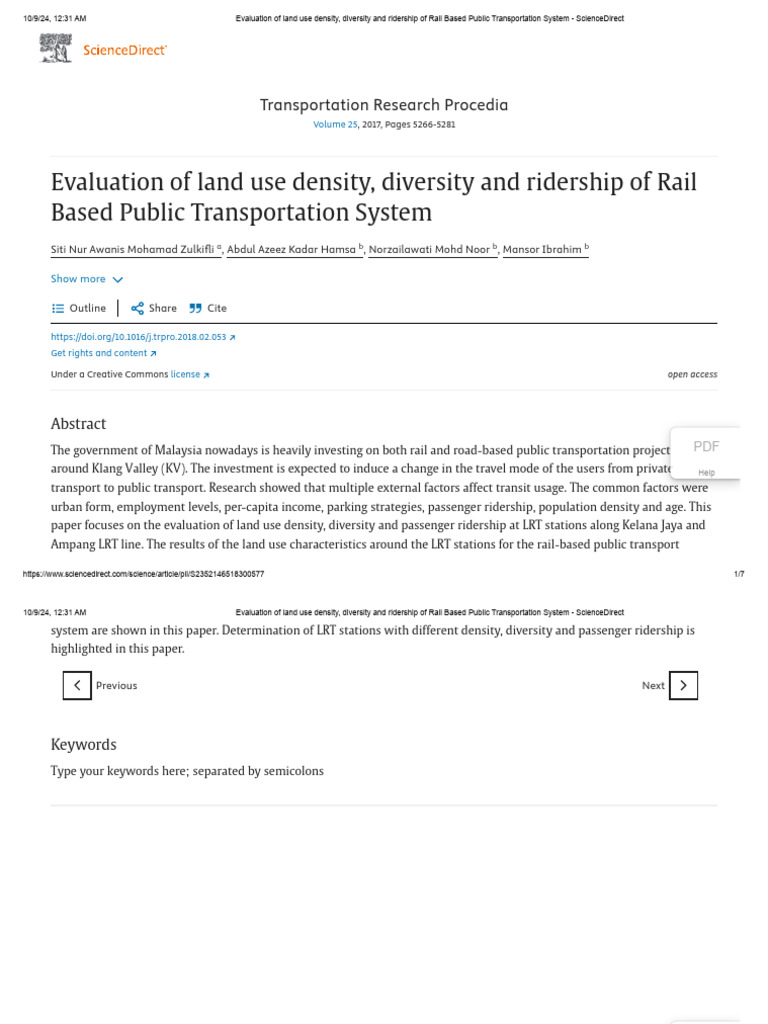 Photo inspiration: Evaluation Of Land Use Density Diversity And Ridership Of Rail Photo Inspiration