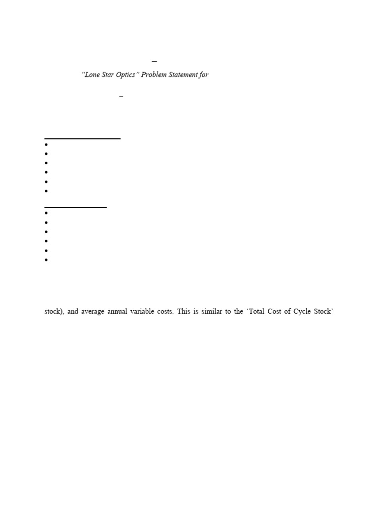 Inventory Management for Lens Suppliers | PDF | Inventory | Optics