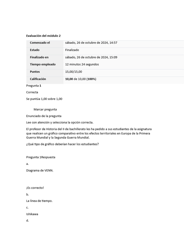 Evaluación Del Módulo 2 | PDF | Maestros | Aprendiendo estilos