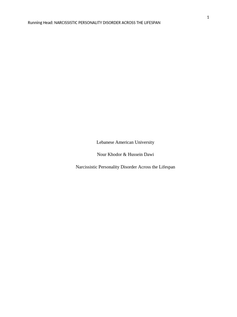 Understanding Narcissistic Personality Disorder | PDF | Narcissism ...