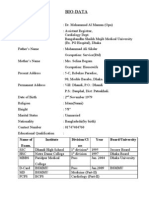 Bio-Data: Name of Exam. Institute Division/Cl Ass Year Board/University