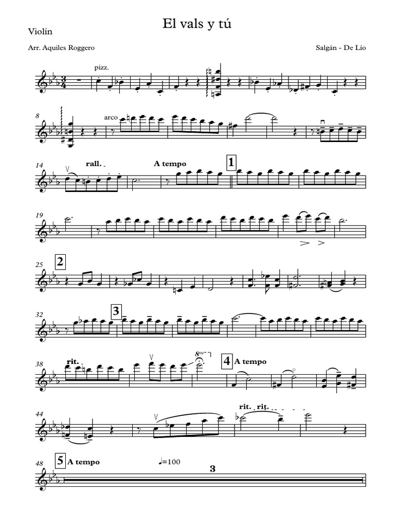 El Vals y Tú - Violín | PDF