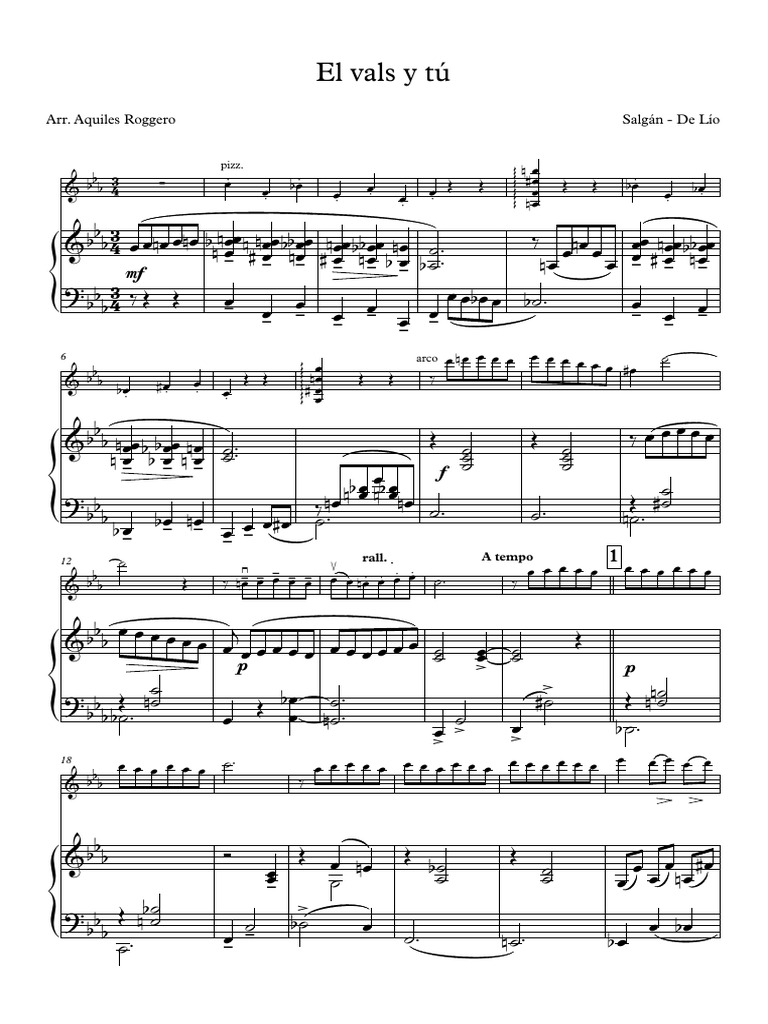 El Vals y Tú - Partitura Completa | PDF | Langues du Royaume-Uni ...