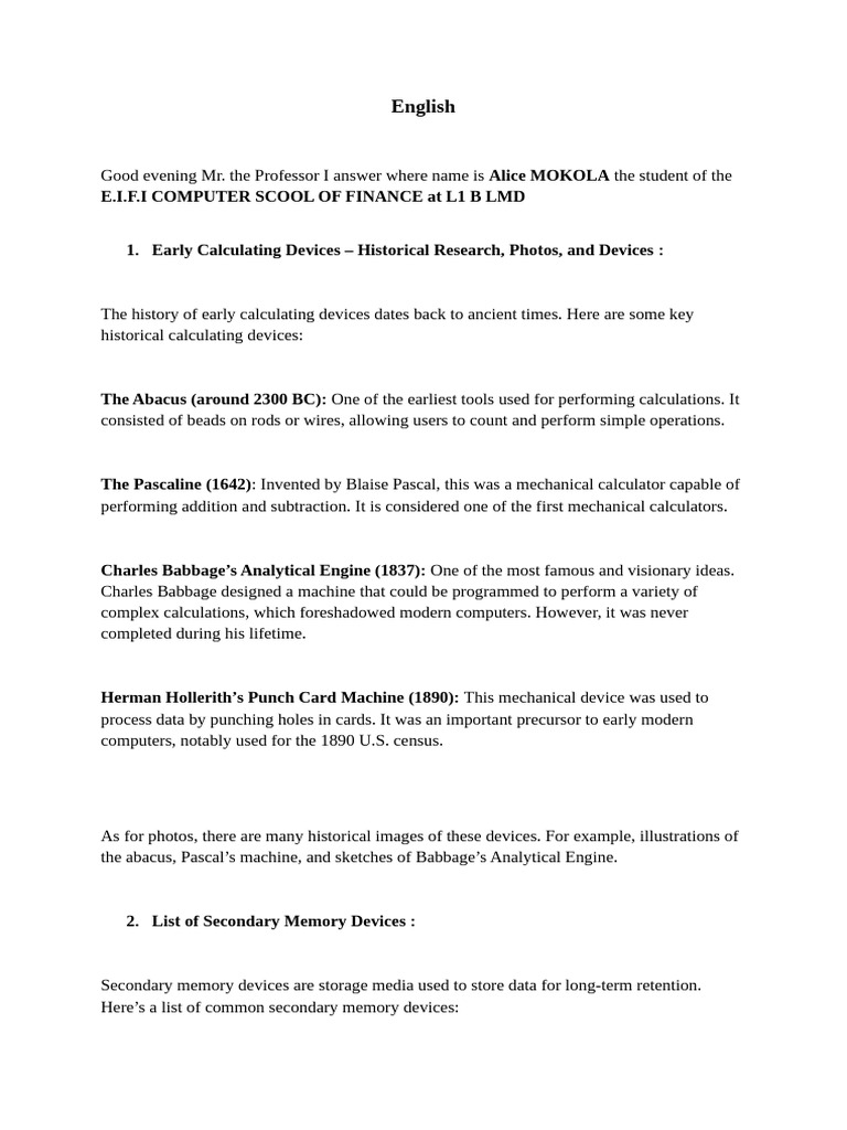 Historical Calculating Devices Overview | PDF