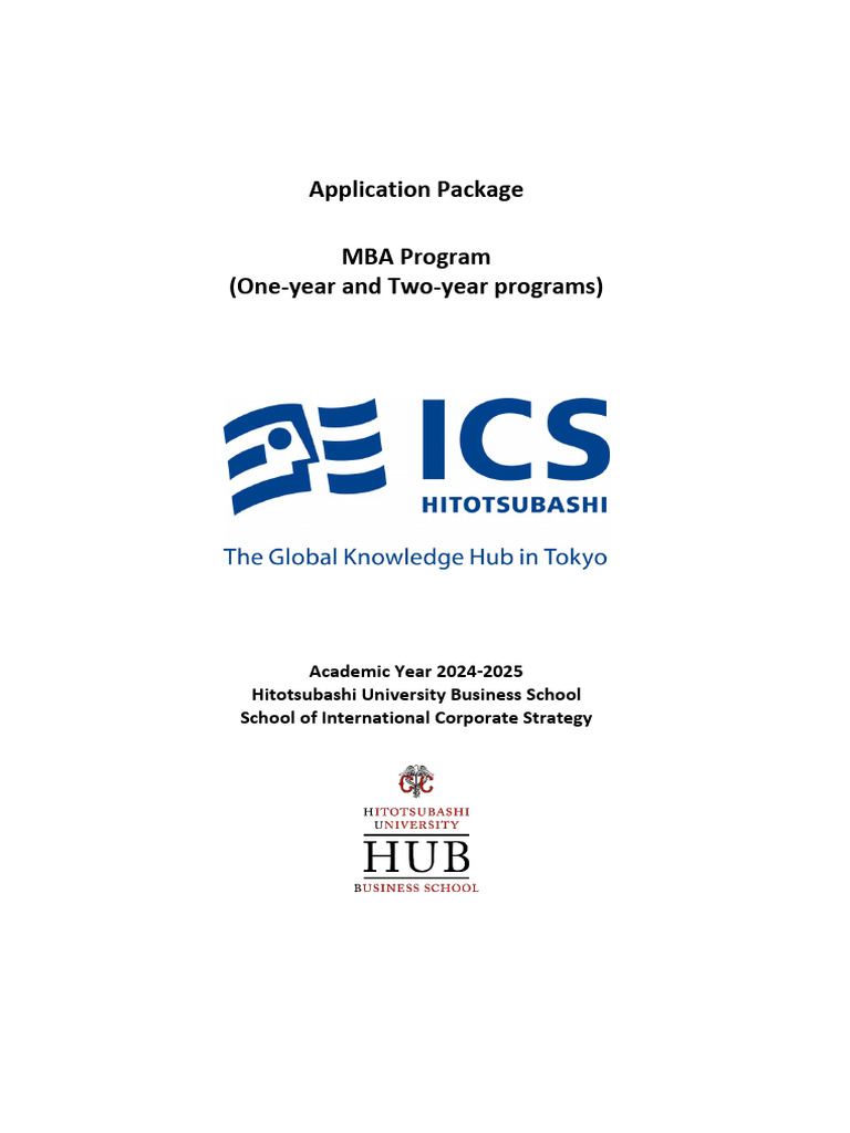 2024 2025 Mba Application Package Pdf Graduate Management Admission