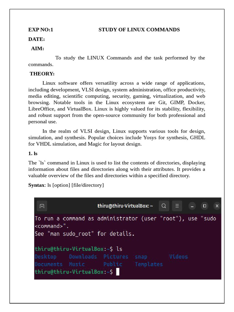 Study of Essential Linux Commands | PDF | Filename | Computer File
