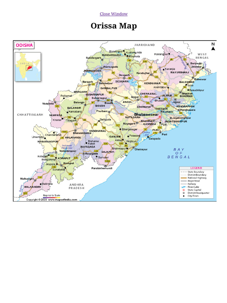 Odisha Map | PDF